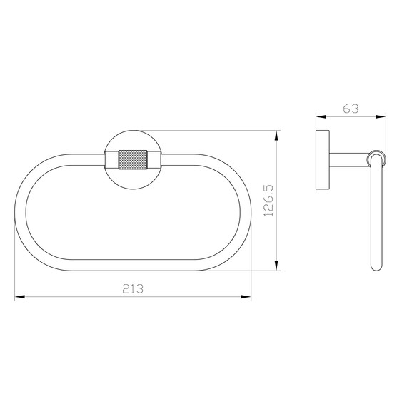 Кольцо для полотенец Wonzon & Woghand Majestic WW-9213, цвет чёрный - фото 4