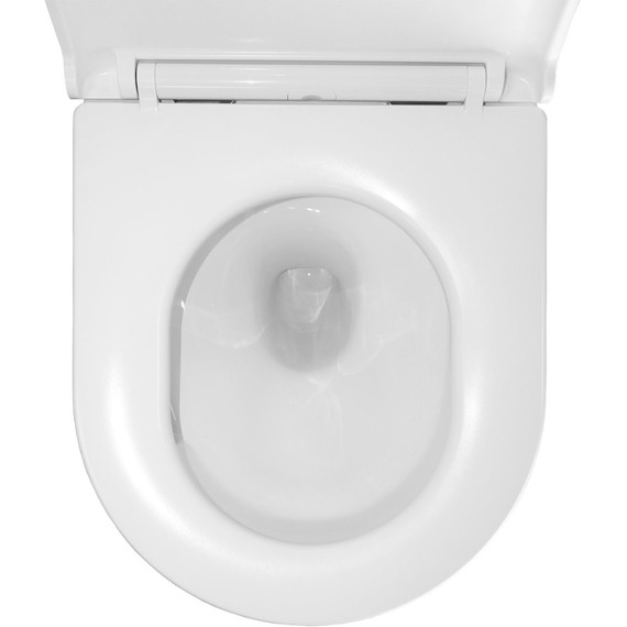 Унитаз подвесной безободковый Azario Terso AZ-092E-UQ3 (система смыва Торнадо) с тонкой крышкой микролифт - фото 10