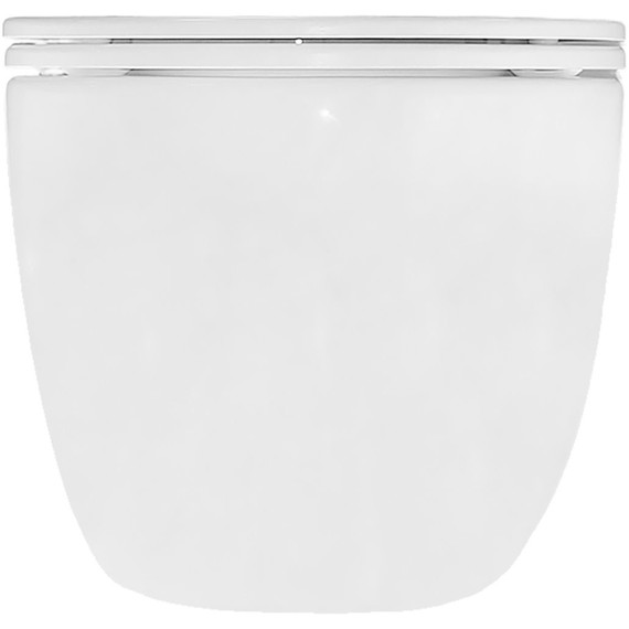 Унитаз подвесной безободковый Azario Terso AZ-092E-UQ3 (система смыва Торнадо) с тонкой крышкой микролифт - фото 3