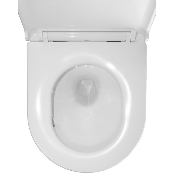 Унитаз подвесной безободковый Azario Luzio AZ-098-UQ (система смыва Торнадо) с тонкой крышкой микролифт - фото 9