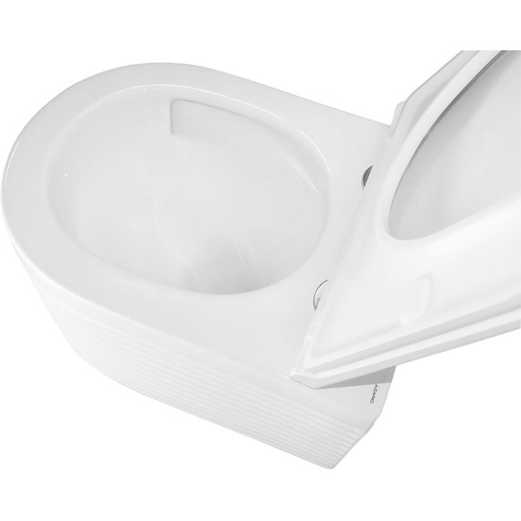 Унитаз подвесной безободковый Azario Luzio AZ-098-UQ (система смыва Торнадо) с тонкой крышкой микролифт - фото 5