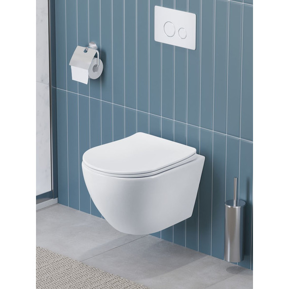 Унитаз подвесной безободковый BelBagno MARINO-TOR BB7026CH-TOR/SC (система смыва торнадо) с тонкой крышкой микролифт - фото 5