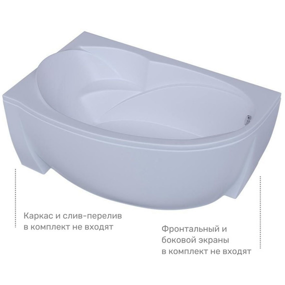 Ванна акриловая Aquatek Бетта 150x95 см L BET150-0000170 - фото 4
