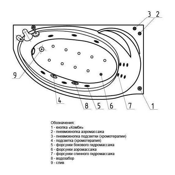Ванна акриловая Aquatek Бетта 160x95 см R BET160-0000170 - фото 7