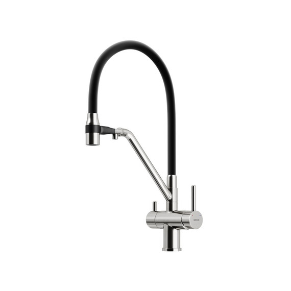 Смеситель для кухни Sancos Dora SC4003BN, никель/чёрный - фото 