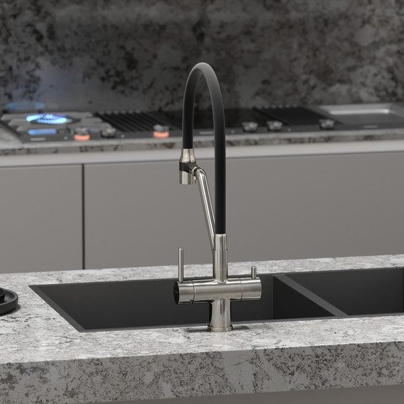 Смеситель для кухни Sancos Dora SC4003BN, никель/чёрный - фото 7