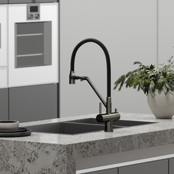 Смеситель для кухни Sancos Dora SC4003GG, вороненая сталь/чёрный - фото 3