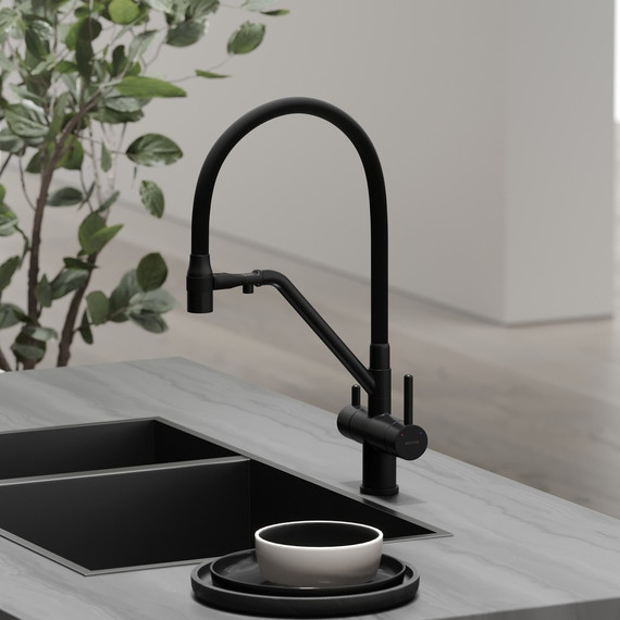 Смеситель для кухни Sancos Dora SC4003MB, матовый чёрный/чёрный - фото 4