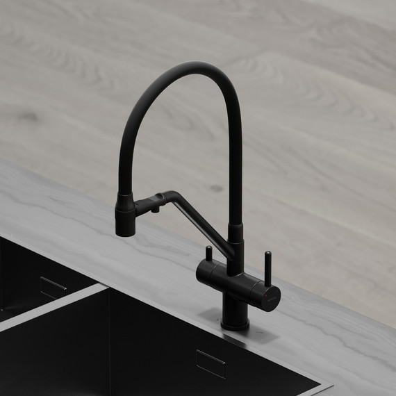 Смеситель для кухни Sancos Dora SC4003MB, матовый чёрный/чёрный - фото 5