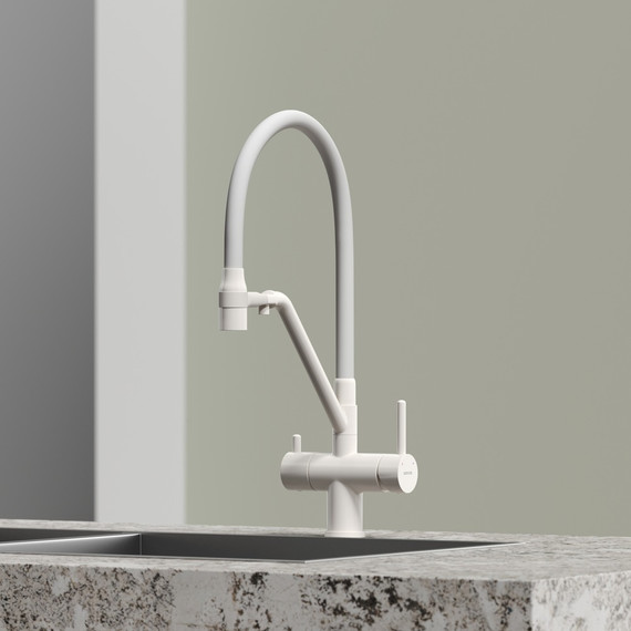 Смеситель для кухни Sancos Dora SC4003MW, матовый белый/белый - фото 3