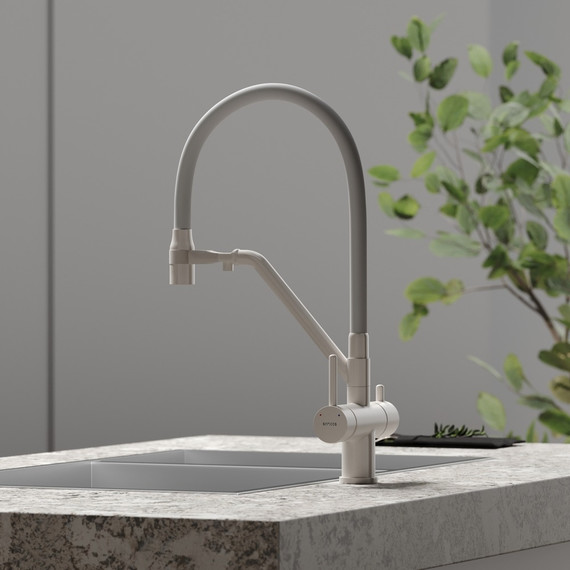 Смеситель для кухни Sancos Dora SC4003MW, матовый белый/белый - фото 4