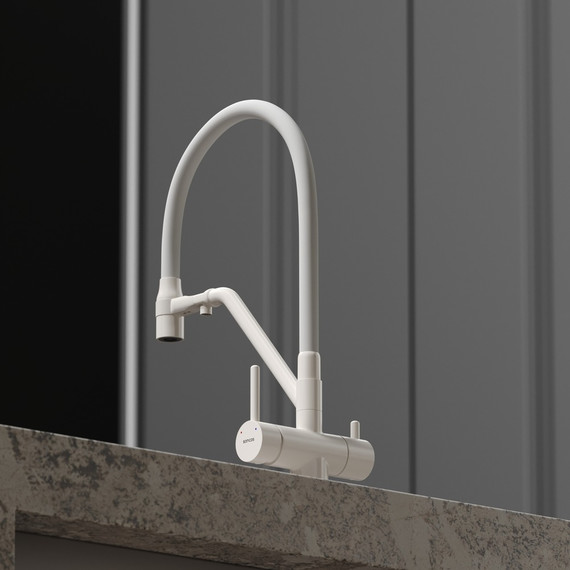 Смеситель для кухни Sancos Dora SC4003MW, матовый белый/белый - фото 6