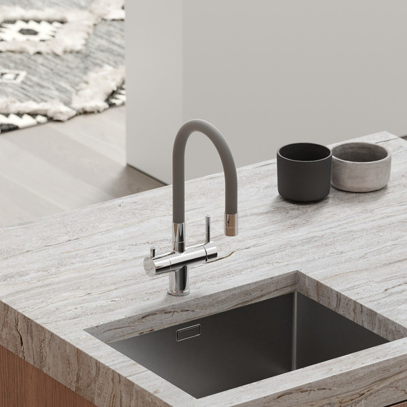 Смеситель для кухни Sancos Lucia SC4004CH, хром/серый - фото 7