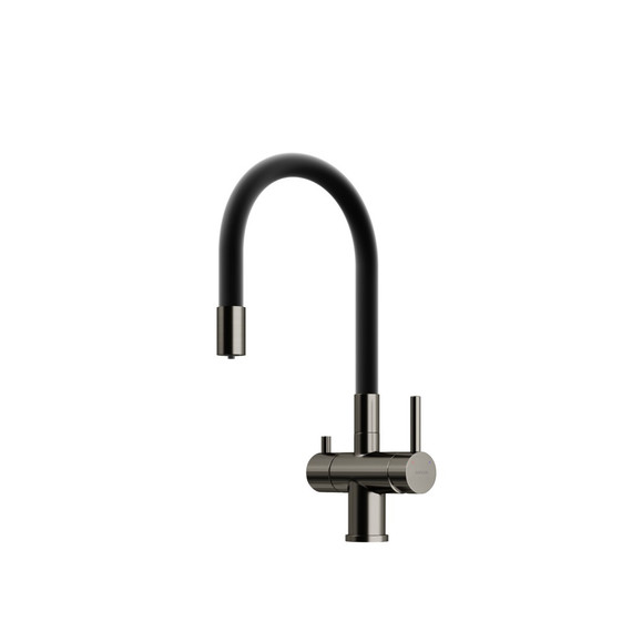 Смеситель для кухни Sancos Lucia SC4004GG, вороненая сталь/чёрный - фото 