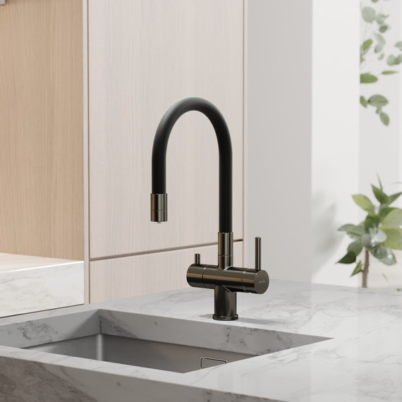 Смеситель для кухни Sancos Lucia SC4004GG, вороненая сталь/чёрный - фото 7