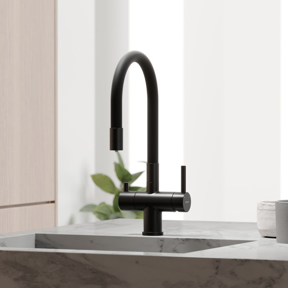 Смеситель для кухни Sancos Lucia SC4004MB, чёрный матовый/чёрный - фото 3