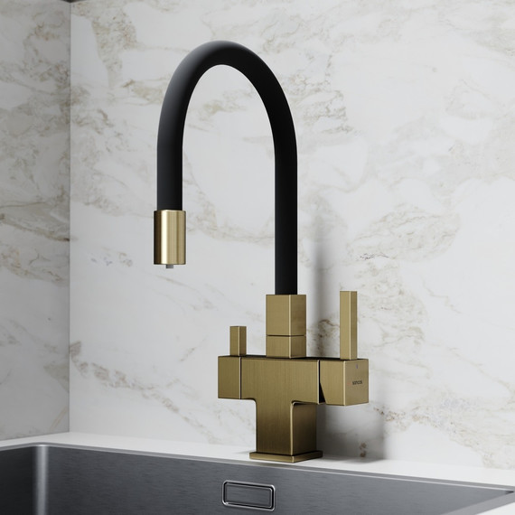 Смеситель для кухни Sancos Arno SC4005BG, брашированное золото/чёрный - фото 7