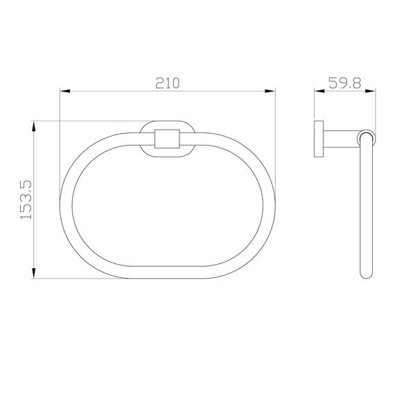 Кольцо для полотенец Wonzon & Woghand First WW-8423 - фото 2