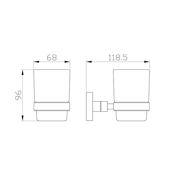 Стакан для зубных щеток Wonzon & Woghand Polo WW-8921-DG, цвет золото глянцевое - фото 3