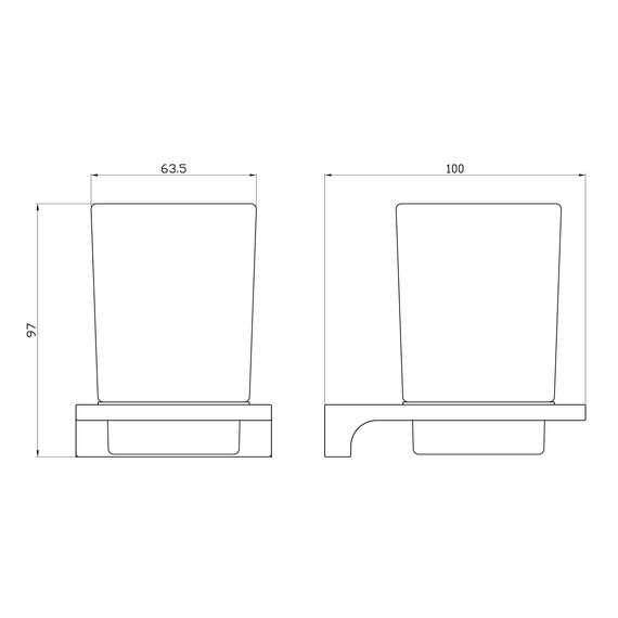 Стакан для зубных щеток Wonzon & Woghand Eclipse WW-9121-BGM, цвет тёмный графит брашированный - фото 4