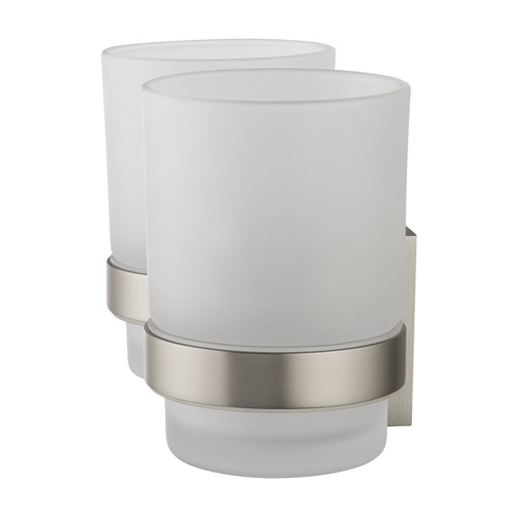 Стакан двойной для зубных щеток Wonzon & Woghand Polo WW-8928-BN, цвет никель брашированный - фото 3