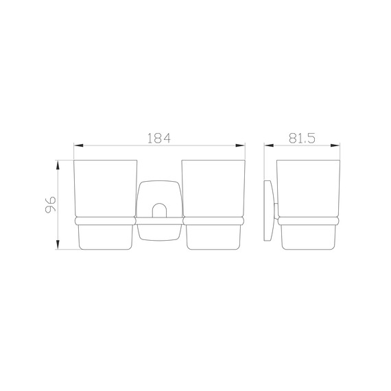 Стакан двойной для зубных щеток Wonzon & Woghand Porto WW-1801 - фото 2