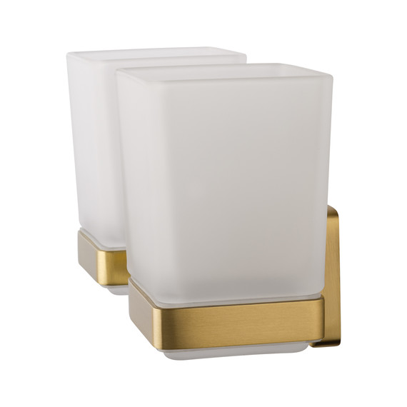 Стакан двойной для зубных щеток Wonzon & Woghand Roma WW-7228, цвет бронза брашированная - фото 3