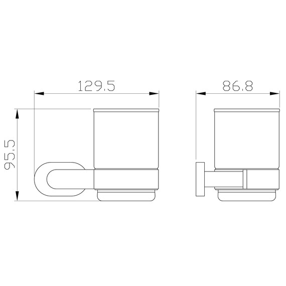 Стакан для зубных щеток Wonzon & Woghand First WW-8421-LG, цвет золото глянцевое - фото 4
