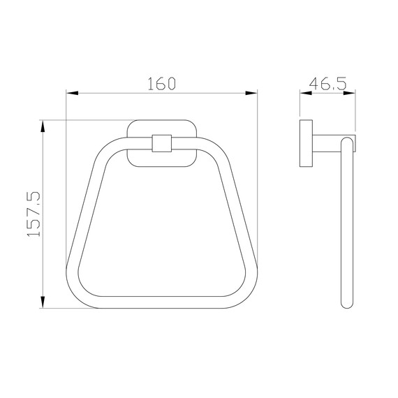 Кольцо для полотенец Wonzon & Woghand Graffity WW-9313-BG, цвет золото брашированное - фото 4