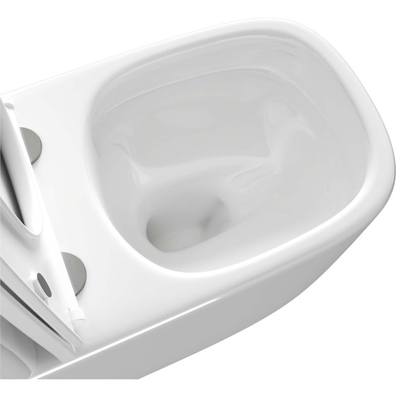 Унитаз-компакт безободковый Aquatek Optima Plus Square AQ4451-00 с тонкой крышкой микролифт (система смыва Торнадо) - фото 5