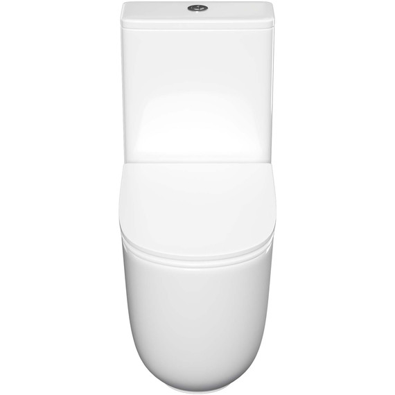 Унитаз-компакт безободковый Aquatek Optima Plus AQ4452-00 с тонкой крышкой микролифт (система смыва Торнадо) - фото 2