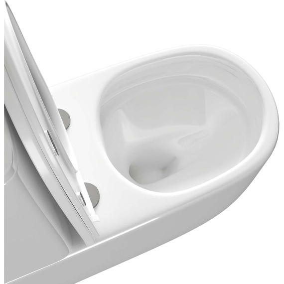 Унитаз-компакт безободковый Aquatek Optima Plus AQ4452-00 с тонкой крышкой микролифт (система смыва Торнадо) - фото 5