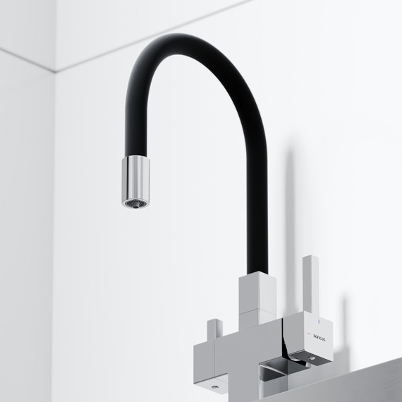 Смеситель для кухни Sancos Arno SC4005CH, хром/чёрный - фото 5