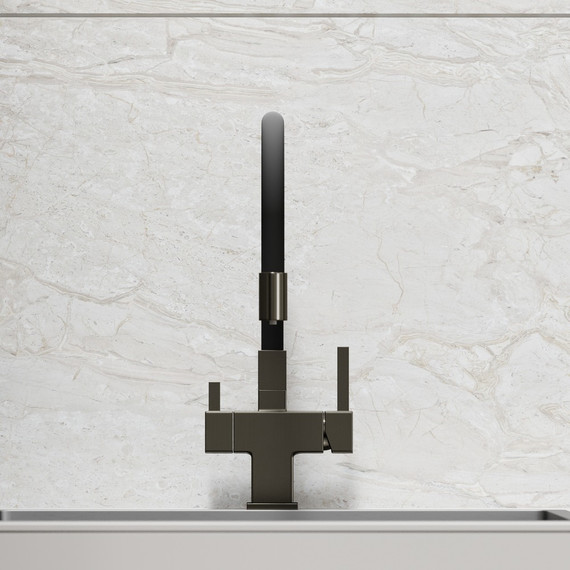 Смеситель для кухни Sancos Arno SC4005GG, вороненая сталь/чёрный - фото 3