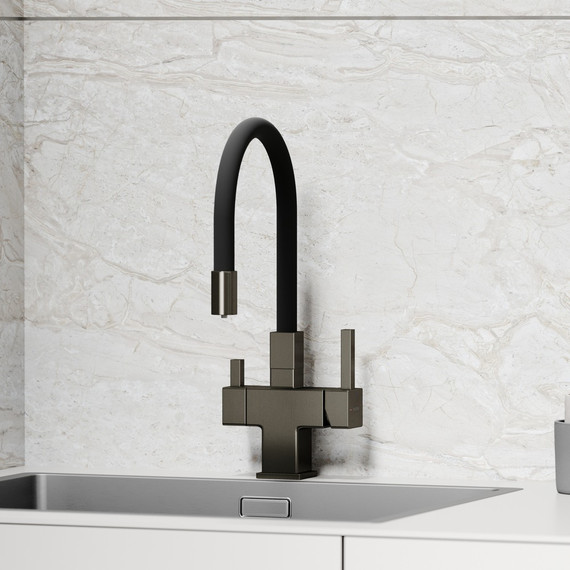 Смеситель для кухни Sancos Arno SC4005GG, вороненая сталь/чёрный - фото 4
