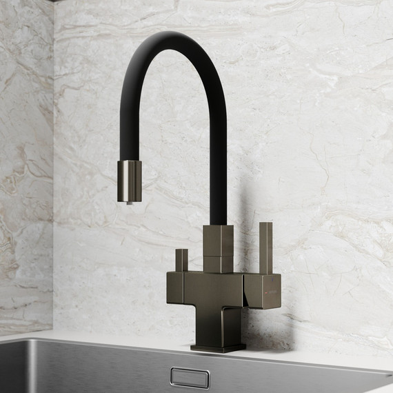 Смеситель для кухни Sancos Arno SC4005GG, вороненая сталь/чёрный - фото 5