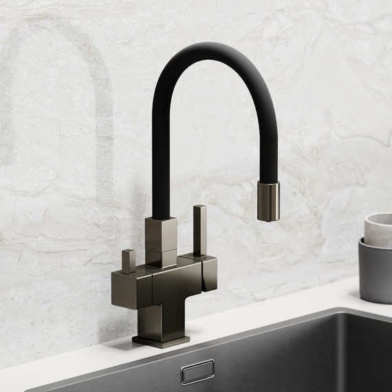 Смеситель для кухни Sancos Arno SC4005GG, вороненая сталь/чёрный - фото 7