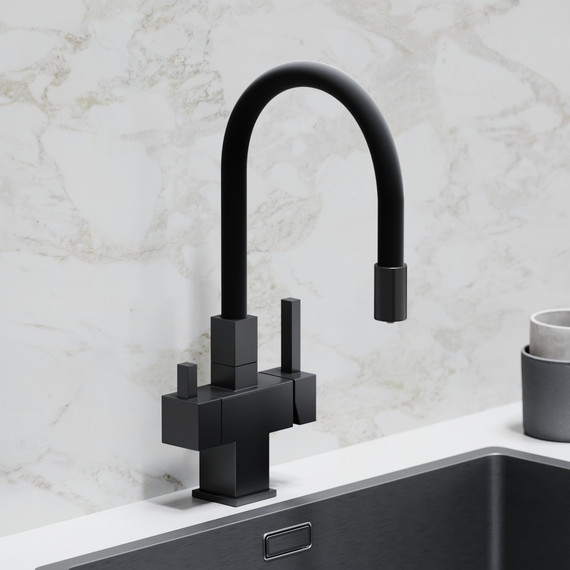 Смеситель для кухни Sancos Arno SC4005MB, чёрный матовый/чёрный - фото 6