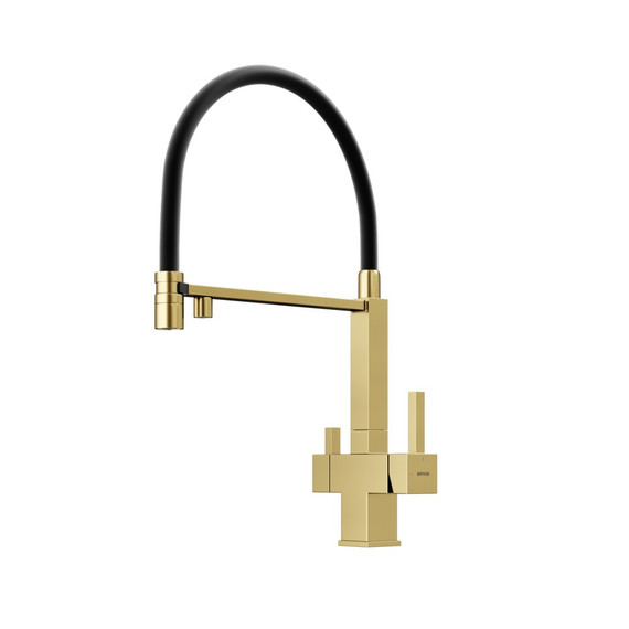 Смеситель для кухни Sancos Moro SC4006BG, брашированное золото/чёрный - фото 