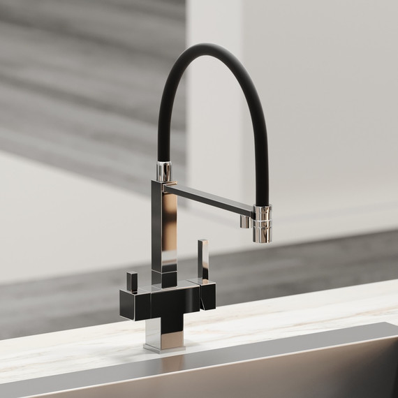Смеситель для кухни Sancos Moro SC4006CH, хром/чёрный - фото 3