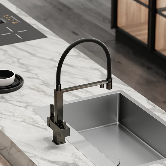 Смеситель для кухни Sancos Moro SC4006GG, вороненая сталь/чёрный - фото 5