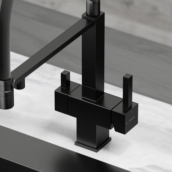 Смеситель для кухни Sancos Moro SC4006MB, чёрный матовый/чёрный - фото 2