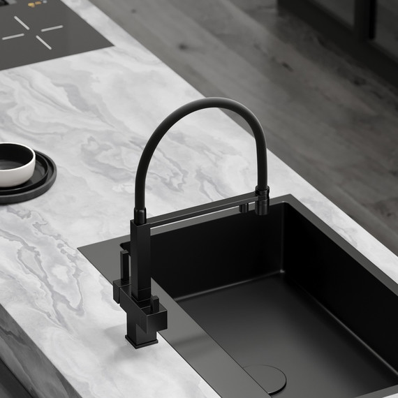 Смеситель для кухни Sancos Moro SC4006MB, чёрный матовый/чёрный - фото 5