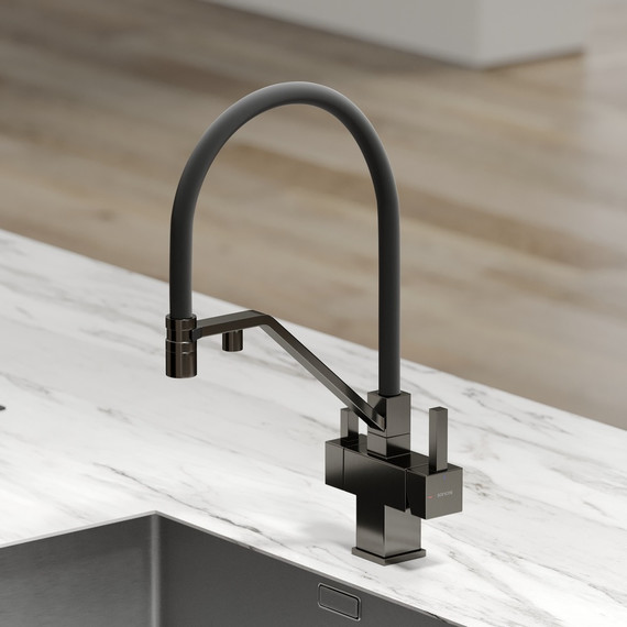 Смеситель для кухни Sancos Loro SC4007GG, вороненая сталь/чёрный - фото 3