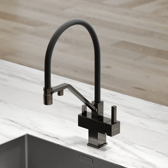 Смеситель для кухни Sancos Loro SC4007GG, вороненая сталь/чёрный - фото 7