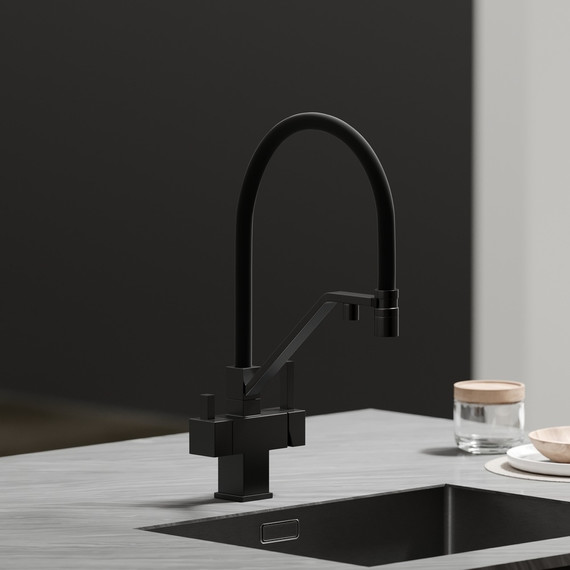 Смеситель для кухни Sancos Loro SC4007MB, чёрный матовый/чёрный - фото 2
