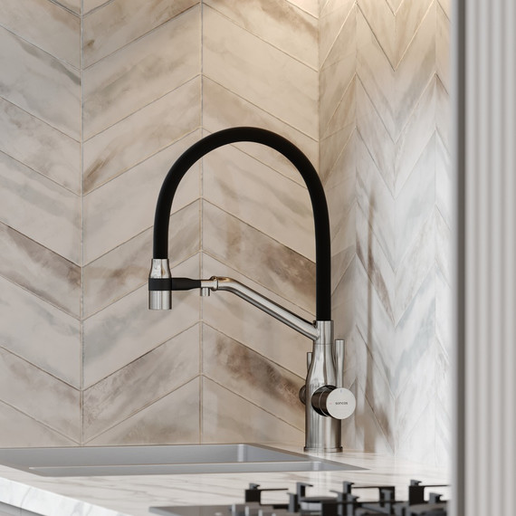 Смеситель для кухни Sancos Orta SC4008BN, никель/чёрный - фото 5