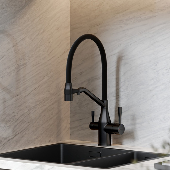 Смеситель для кухни Sancos Orta SC4008MB, чёрный матовый/чёрный - фото 4