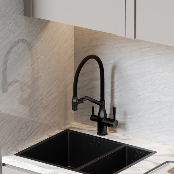 Смеситель для кухни Sancos Orta SC4008MB, чёрный матовый/чёрный - фото 5