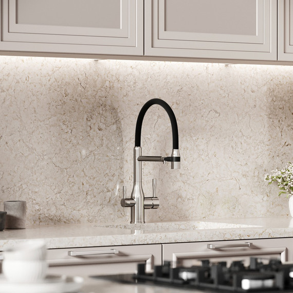 Смеситель для кухни Sancos Garda SC4009BN, брашированный никель/чёрный - фото 3